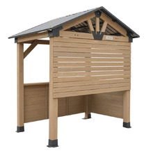 Igor Cedar Wood Add-On Gazebo Bar